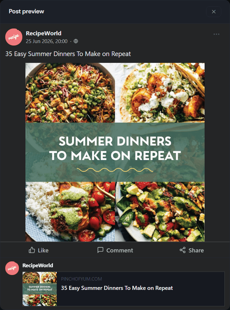 PostRecycle post preview
