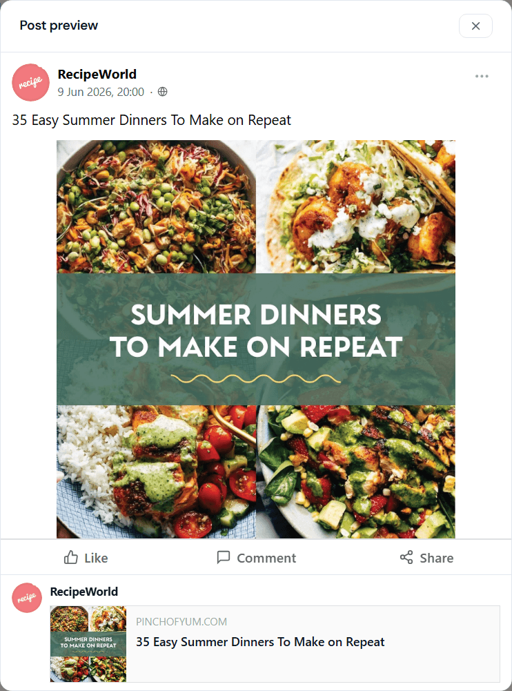 PostRecycle post preview